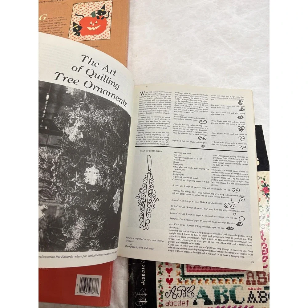 Vintage Craft Book Lot Applique Cross Stitch Decoupage‎ Christmas Projects Books